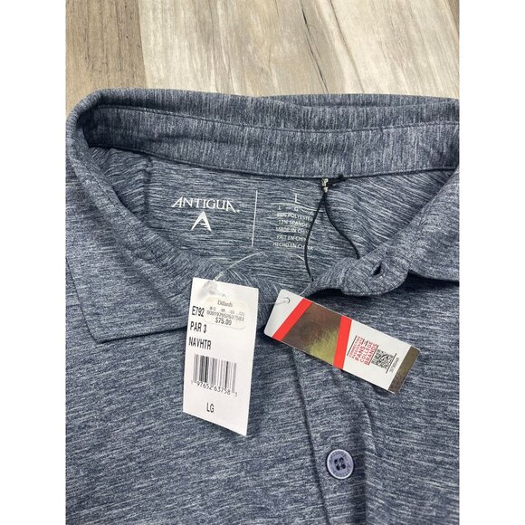 NEW University of Arizona Antigua Mens Polo Shirt Large Heathered Gray NWT - Picture 3 of 5
